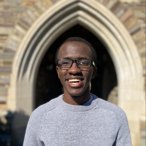 Peter Mwesigwa, smiling young man